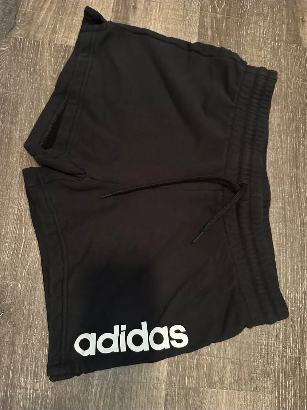 adidas Black Shorts with White Logo - Kids - Picture 1 of 2